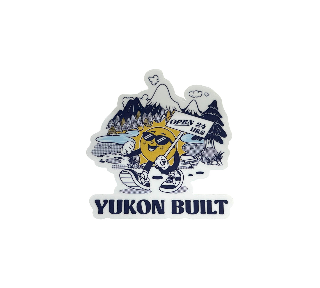 Yukon Built Sun Mascot Sticker