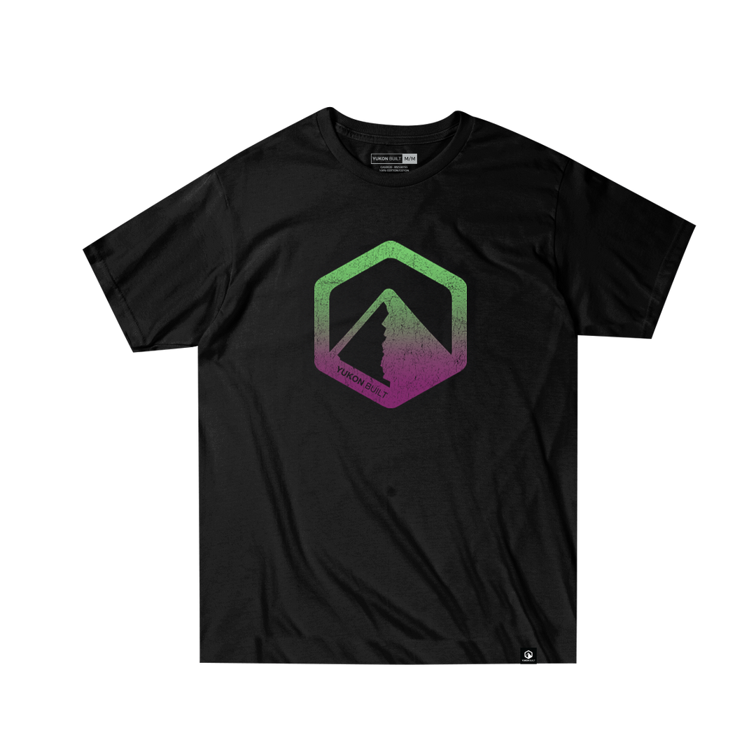 Aurora Gradient Logo Tee - Black