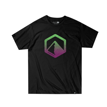 Aurora Gradient Logo Tee - Black