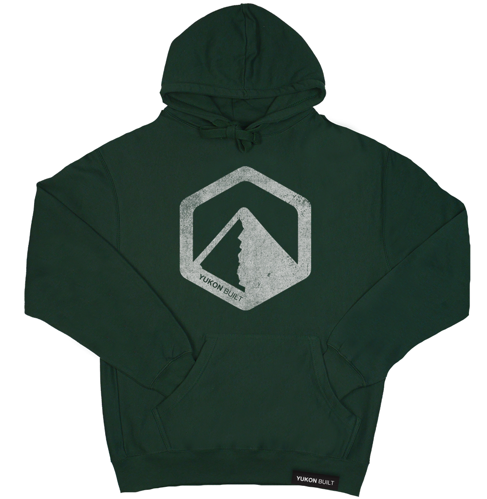 Classic Distressed Logo Hoodie - Forest Green