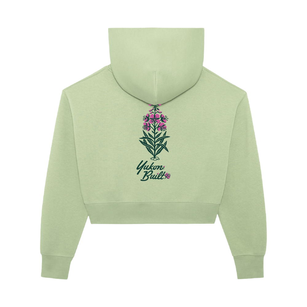 Womens Fireweed Crop Hoodie - Lichen