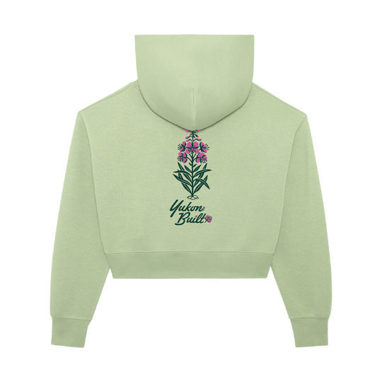 Womens Fireweed Crop Hoodie - Lichen