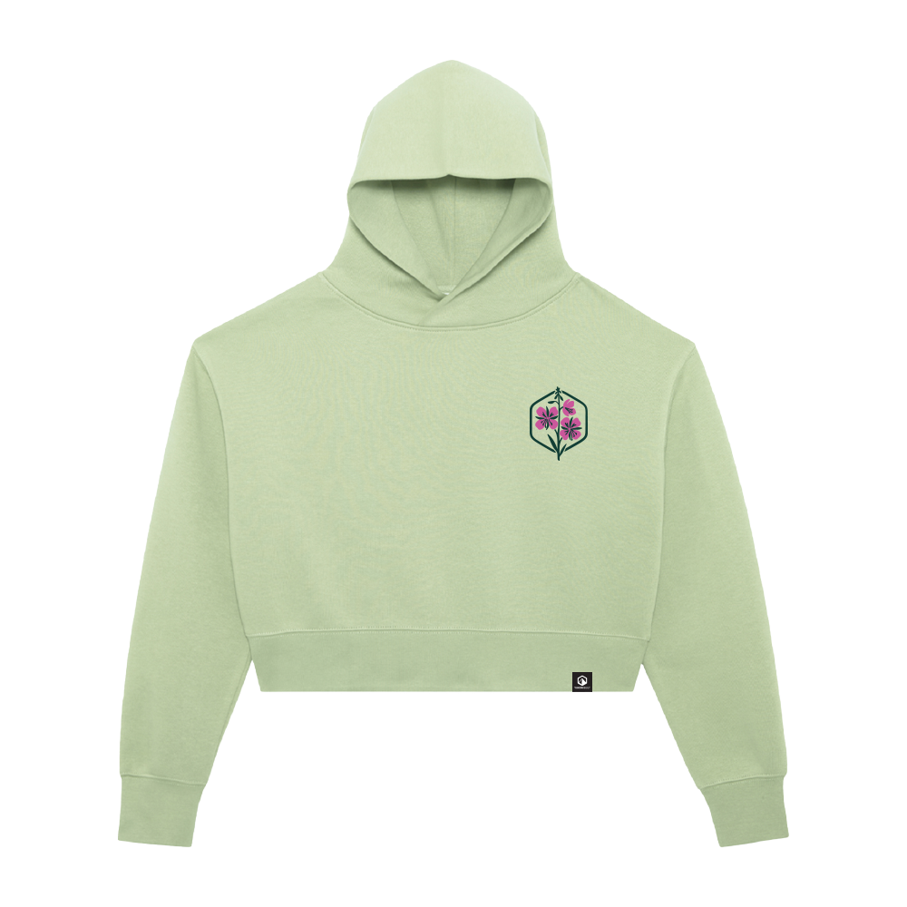 Womens Fireweed Crop Hoodie - Lichen