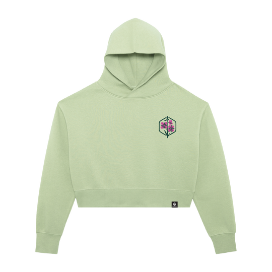 Womens Fireweed Crop Hoodie - Lichen