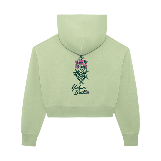 Womens Fireweed Full-Zip Crop Hoodie - Lichen