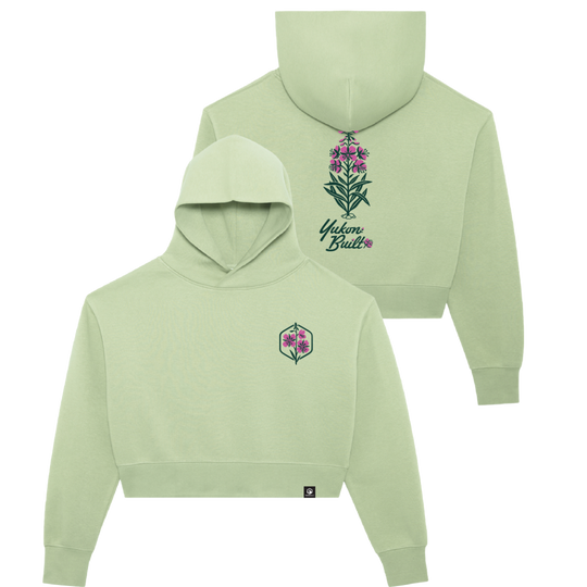 Womens Fireweed Crop Hoodie - Lichen