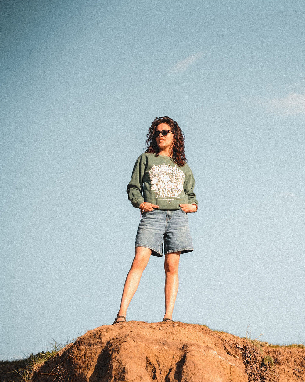 Tri-Floral Crewneck - Emerald