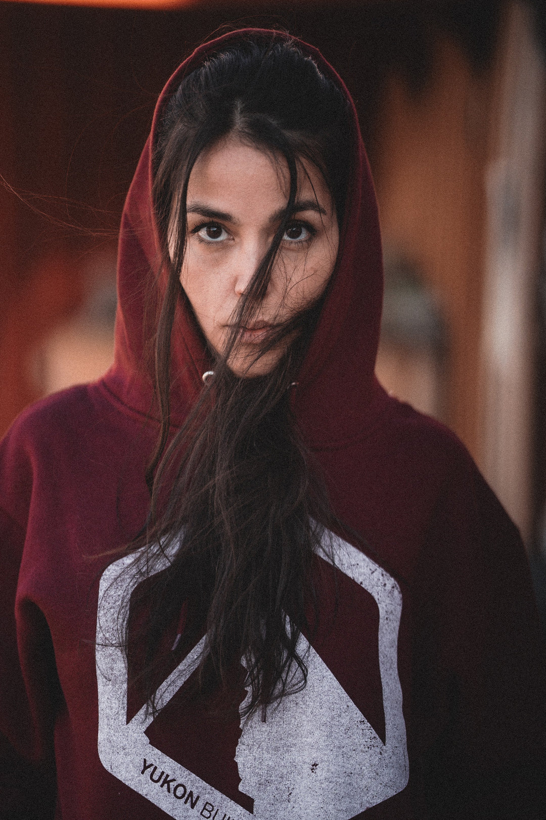 Classic Distressed Logo Hoodie - Maroon