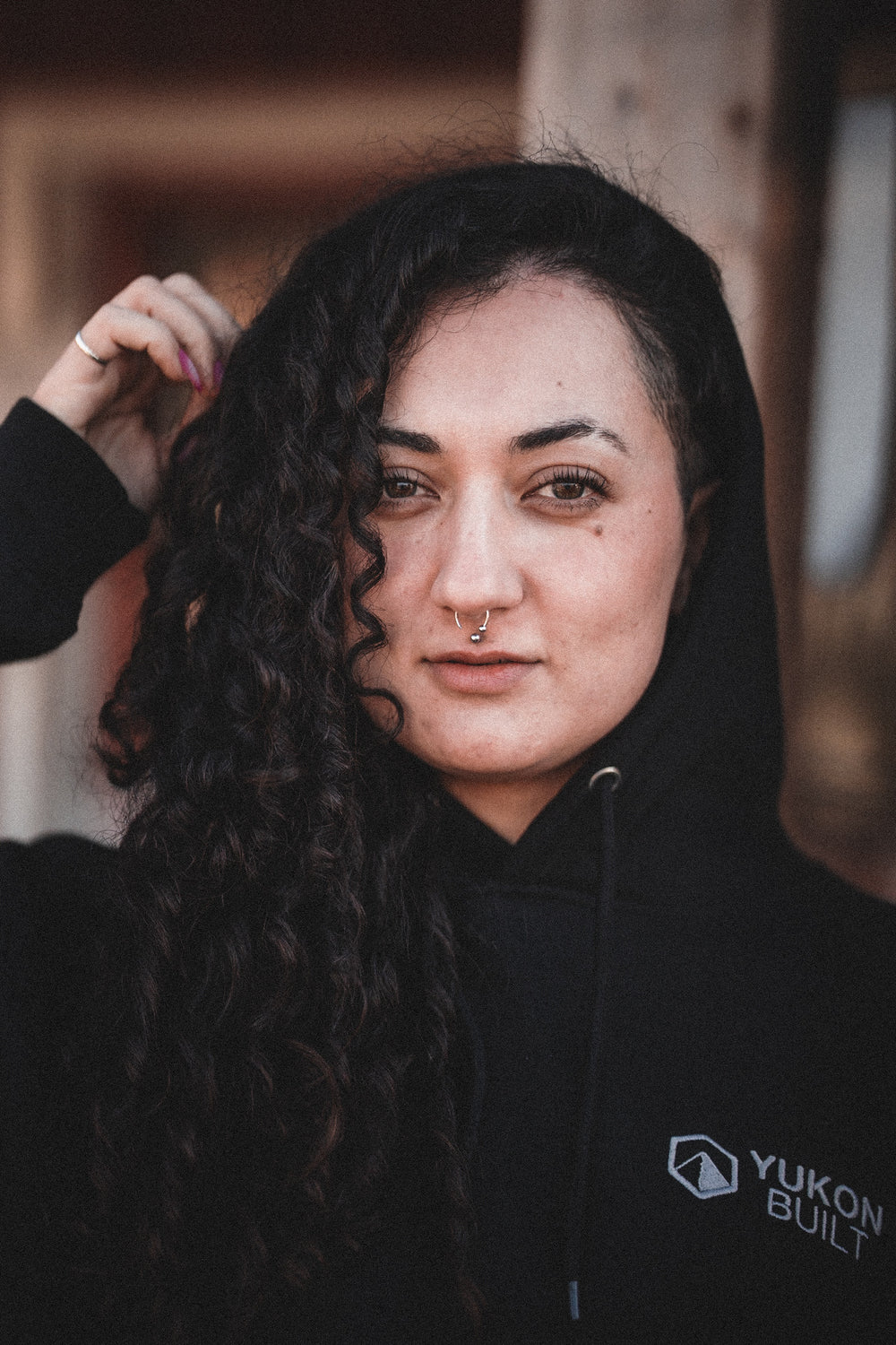 Classic Embroidered Hoodie - Black
