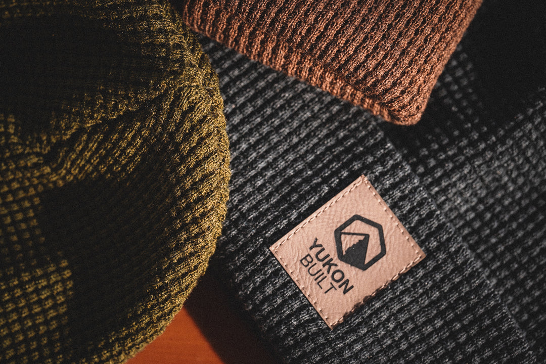 Waffle Knit Beanie - Iron