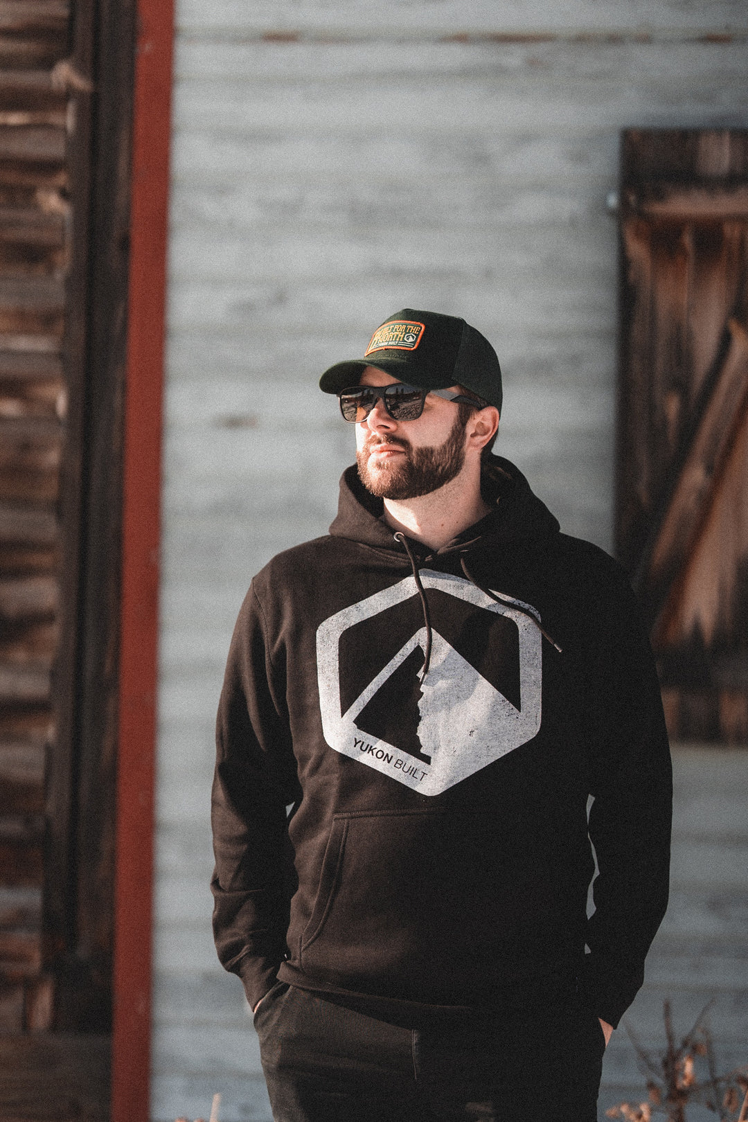 Classic Distressed Logo Hoodie - Black