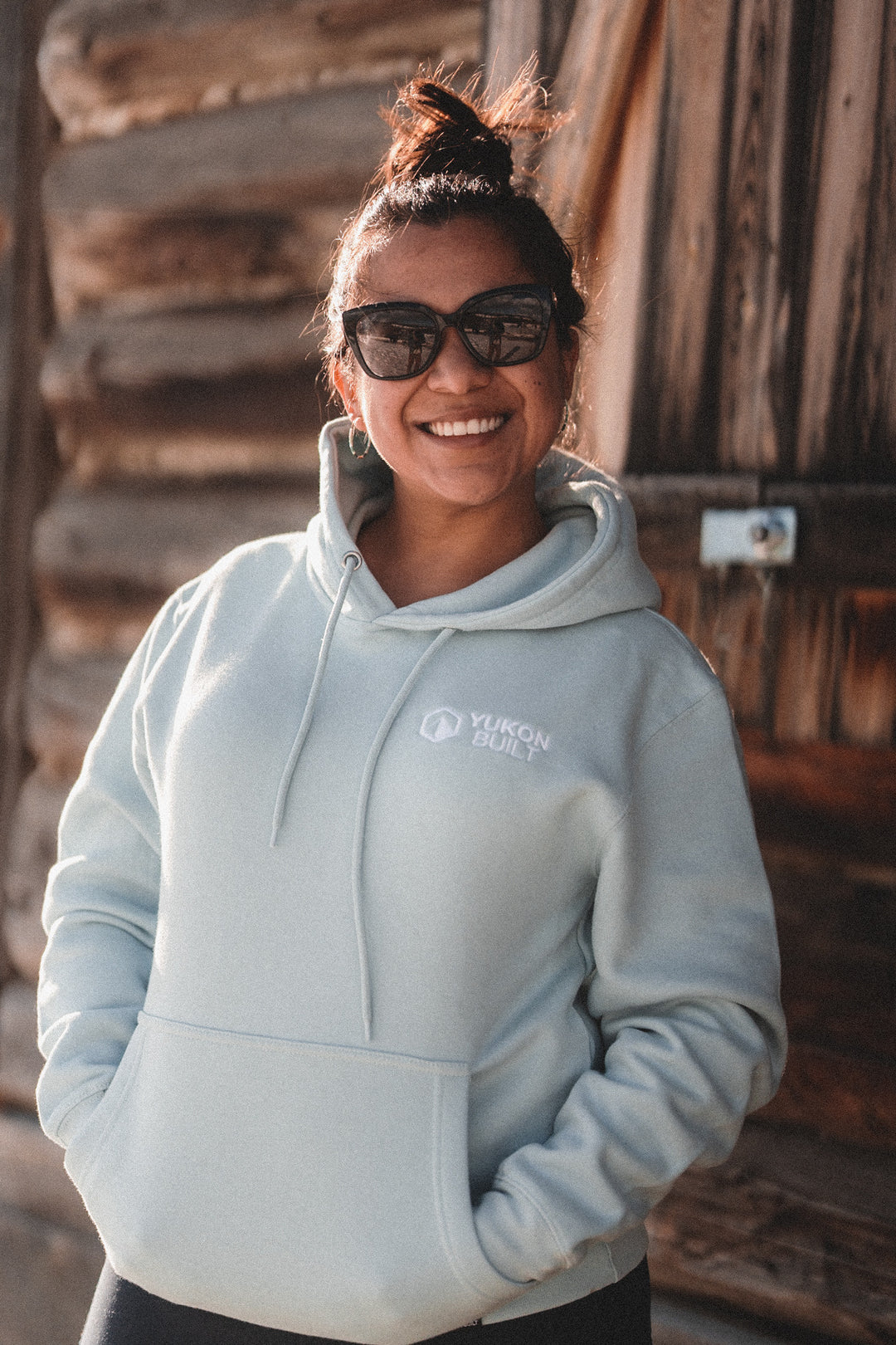 Classic Embroidered Hoodie - Ice Blue