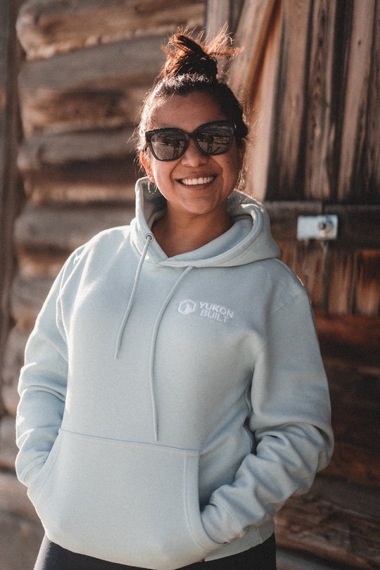 Classic Embroidered Hoodie - Ice Blue