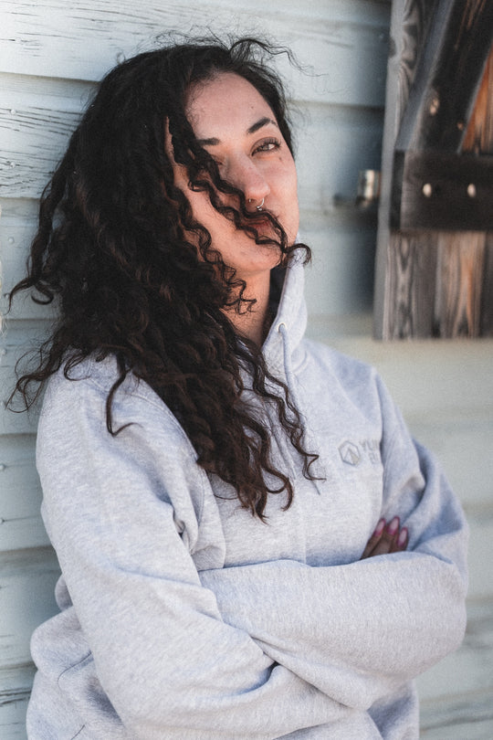 Classic Embroidered Hoodie - Grey