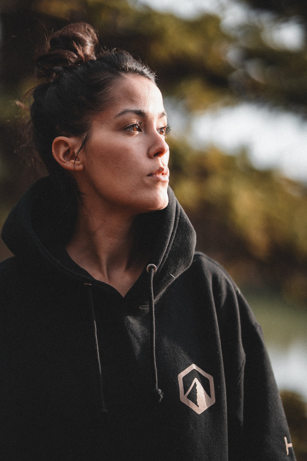 Premium Badge Hoodie - Black