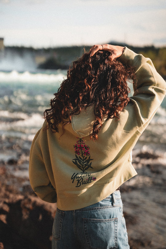 Womens Fireweed Crop Hoodie - Lichen