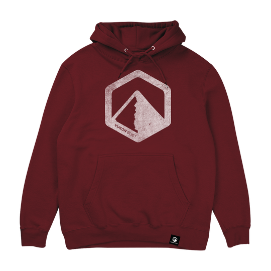 Classic Distressed Logo Hoodie - Maroon