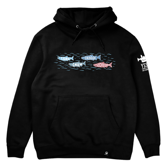 YSSC Collab Salmon Hoodie - Black