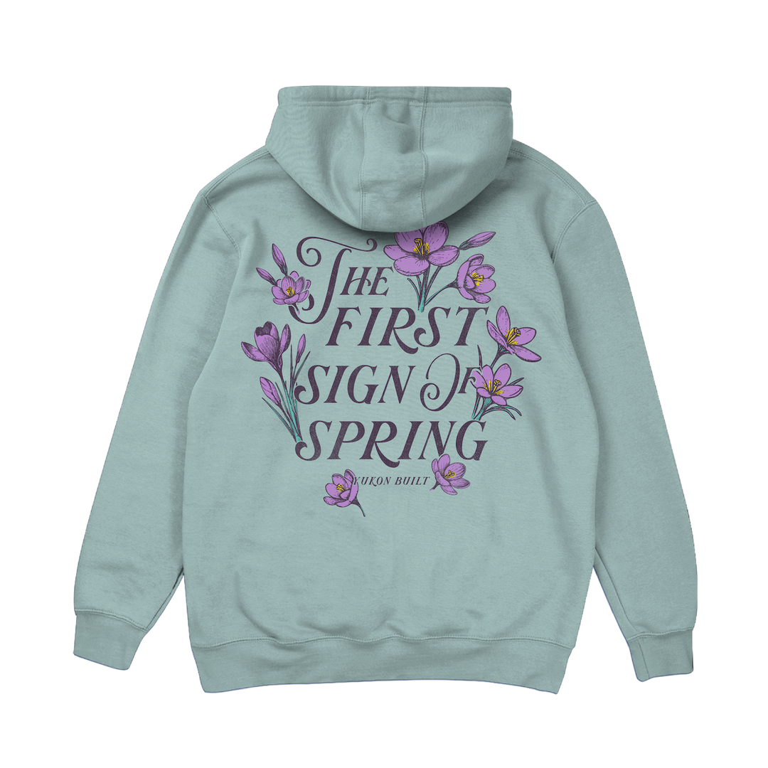 First Sign of Spring Full Zip Hoodie - Seafoam