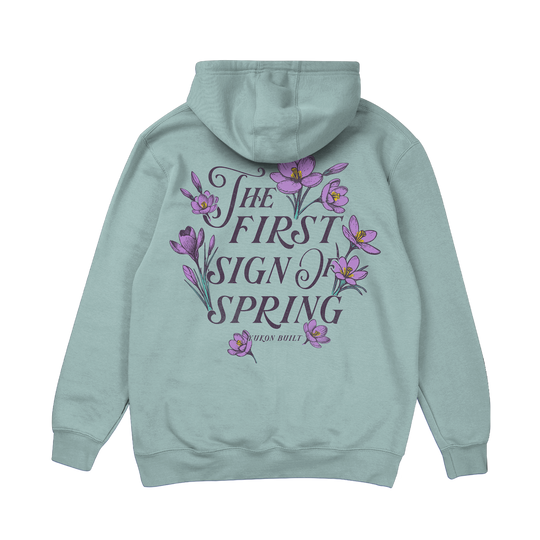 First Sign of Spring Full Zip Hoodie - Seafoam